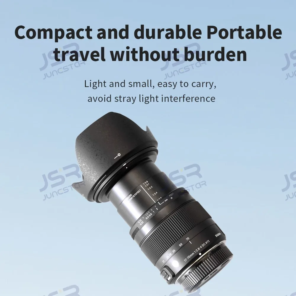 JSR JUNESTAR replaces LH780-03 light shield with reversible buckle for Sigma 17-70mm DC version third-generation lens accessory