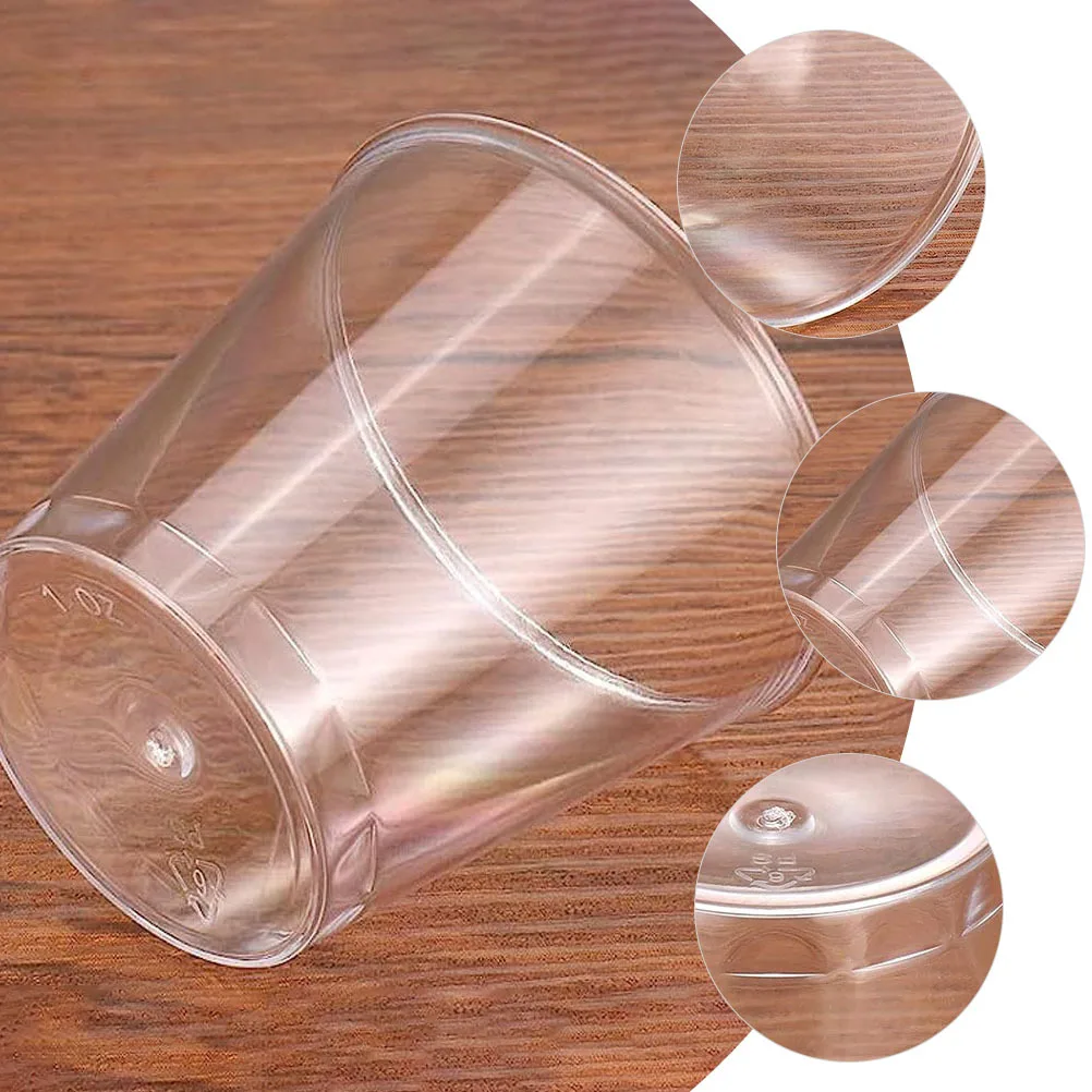 

100pcs Thickened Airline Cup Clear Plastic Party Cups For Wedding, Cocktail, Dessert, Beverage, Decorative Small Juice Cup