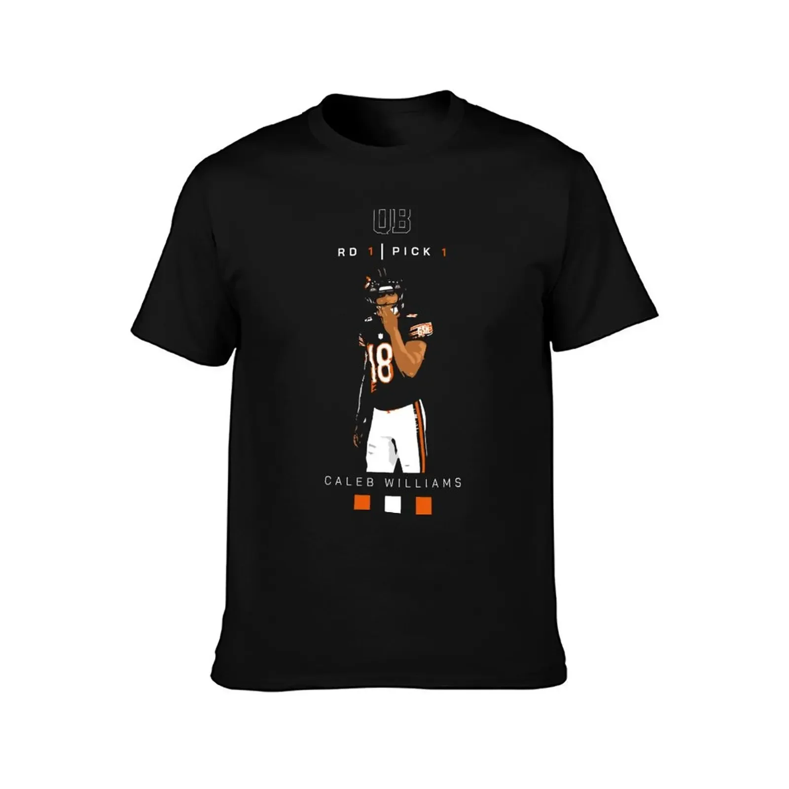 Caleb Williams QB Bears #18 - Round 1 Pick 1 Graphic Art T-Shirt plus size tops anime anime shirts men