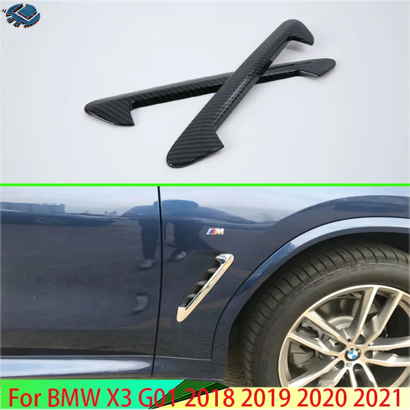 

For BMW X3 G01 2018 2019 2020 2021 2022 Car Accessories ABS Chrome Air Flow Vent Fender Trim Badge Sticker
