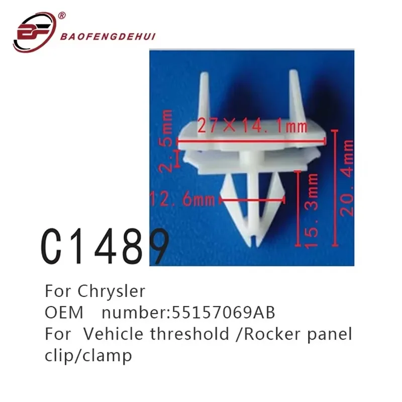 

10PCS 55157069AB Bumper Cover Retainer Moulding Clips For Chrysler Jeep Liberty 2005 2006 2007 Threshold Fastener