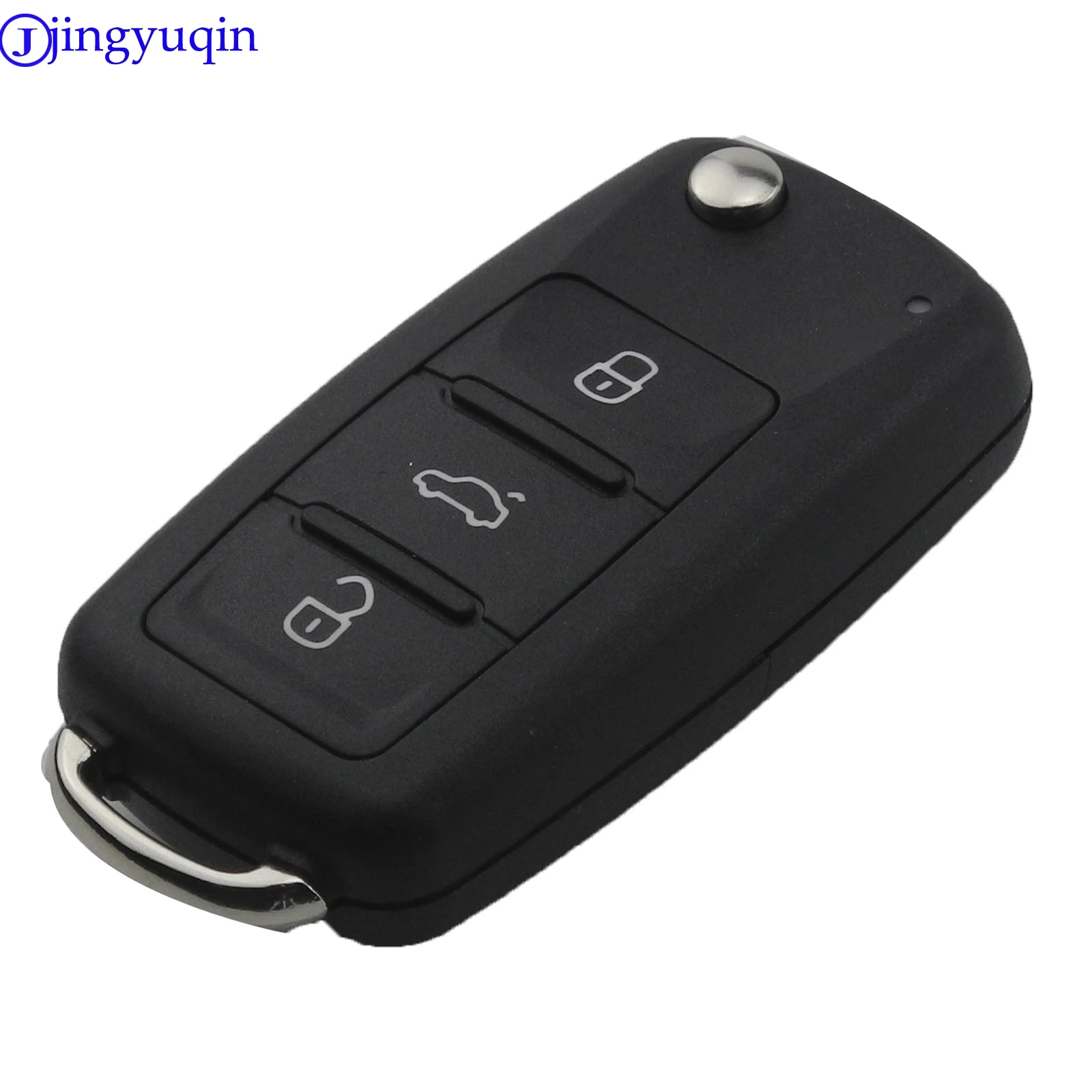 Jingyuqin Flip Fob zdalnie sterowany samochód klucz skrzynki pokrywa Shell dla VW/VOLKSWAGEN Caddy Eos Golf Jetta Beetle Polo w tiguan (5K0837202AD)