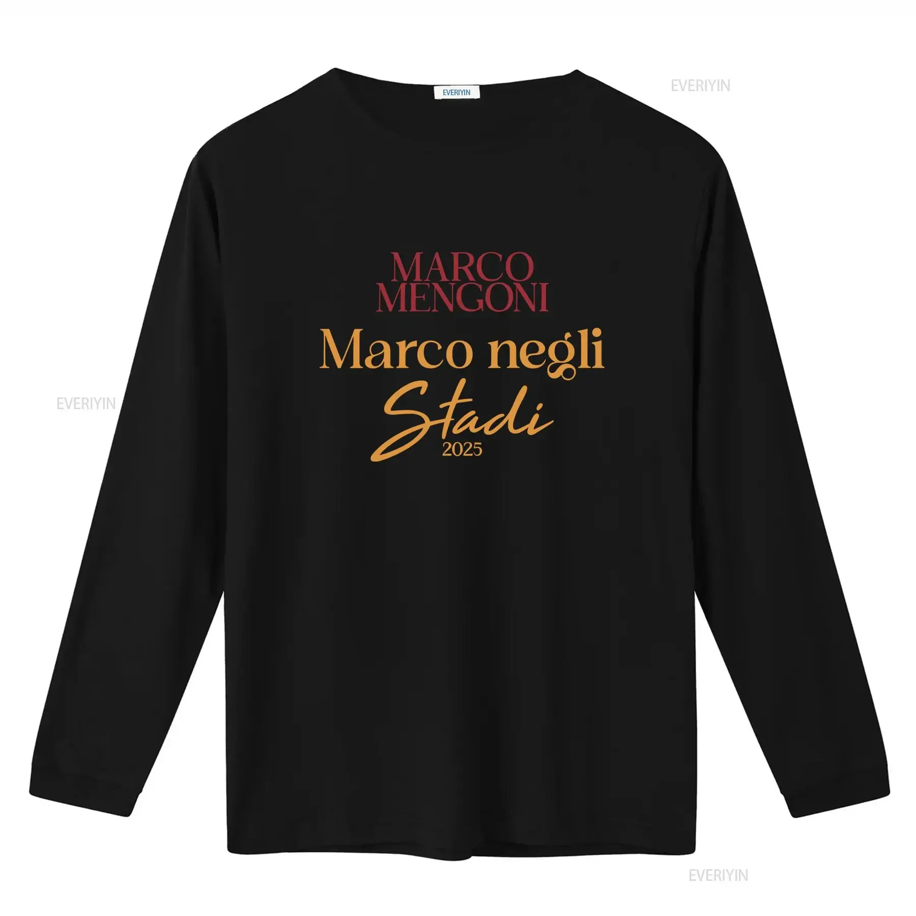 Marco Mengoni Tour 2025 Stadiums Merch Concert T Shirt Official Date Design July June vintage Washed Unisex Slightly