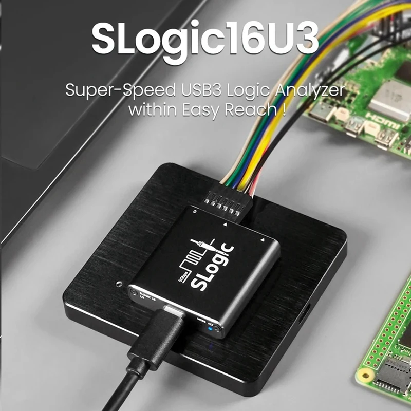B62B SLogic16U3 16 Channel 800Mhz USB3 Super-Speed Logic Analyzer Adjustable Threshold Advanced Kit