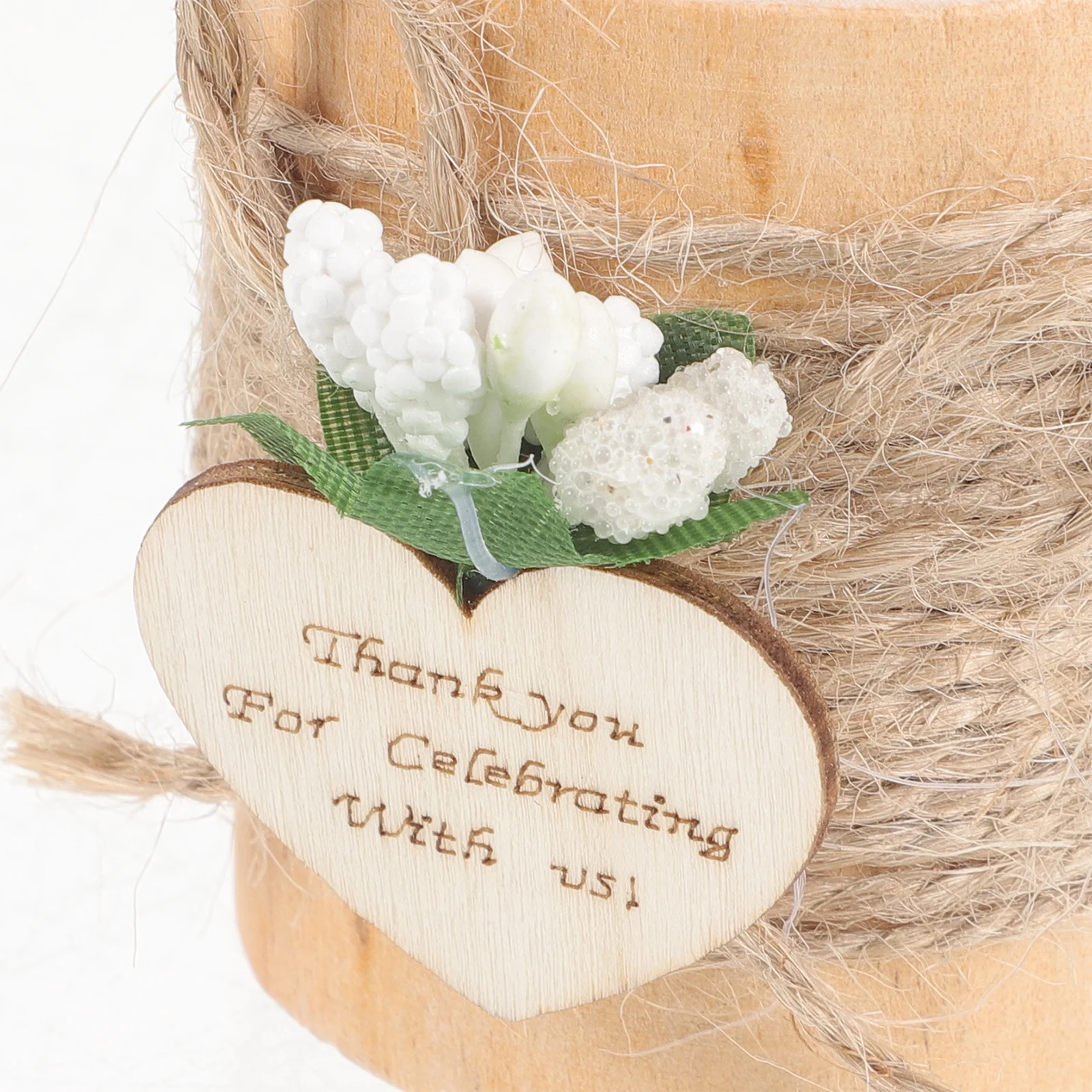 حامل خشبي صغير للشاي، حامل إضاءة لطاولة الزفاف الريفية، حامل هدايا فريد من نوعه