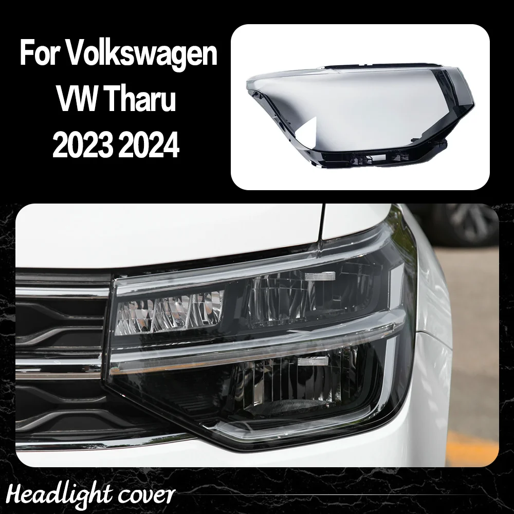 

For Volkswagen VW Tharu 2023 2024 Car Front Headlight Cover Transparent Lampshade Plexiglass Replace Original Lens Shell