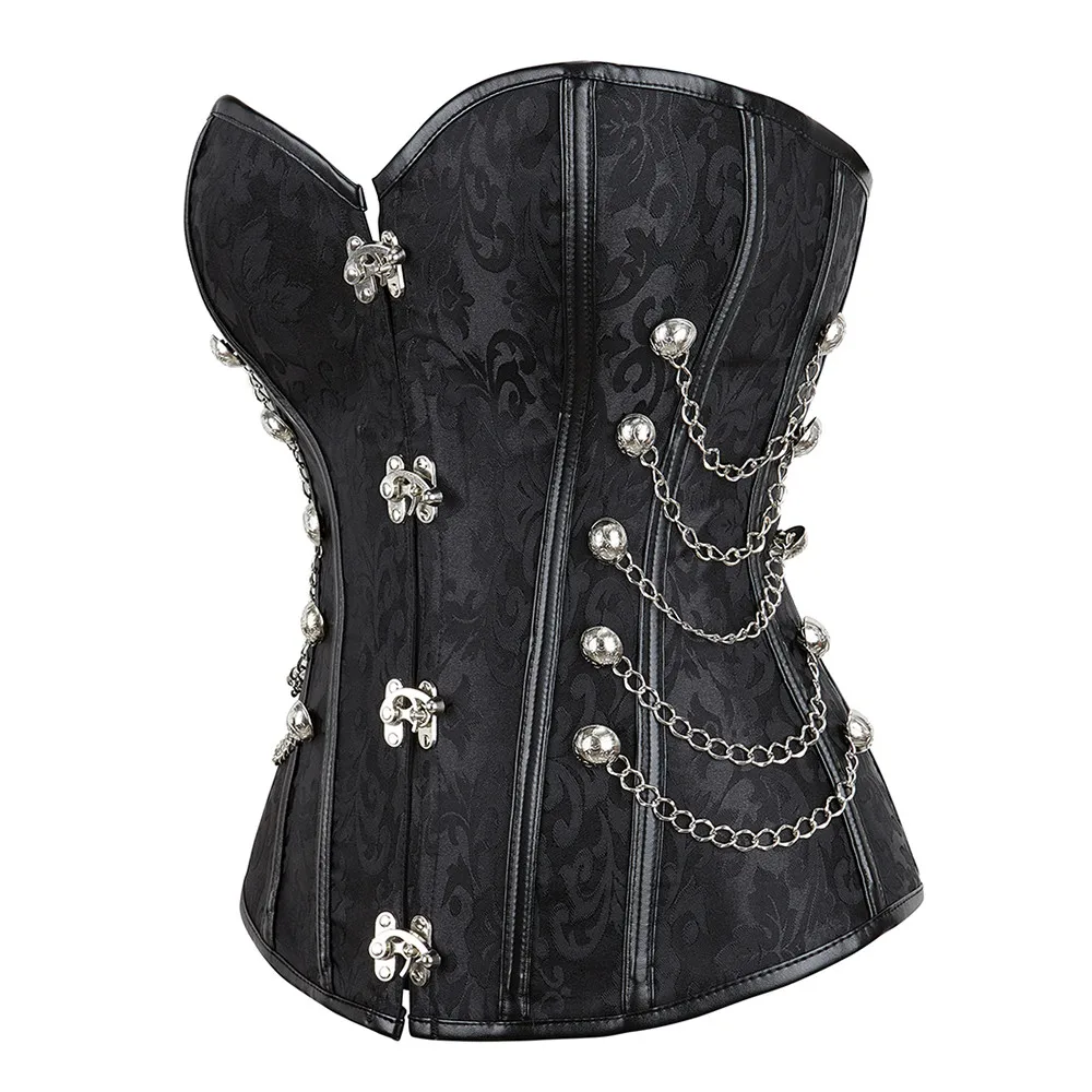 Steampunk Corset Overbust Vintage Corsets Women Sexy Korse Gothic Clothes Goth Waist Lace-up Bustiers Retro Corselet Top