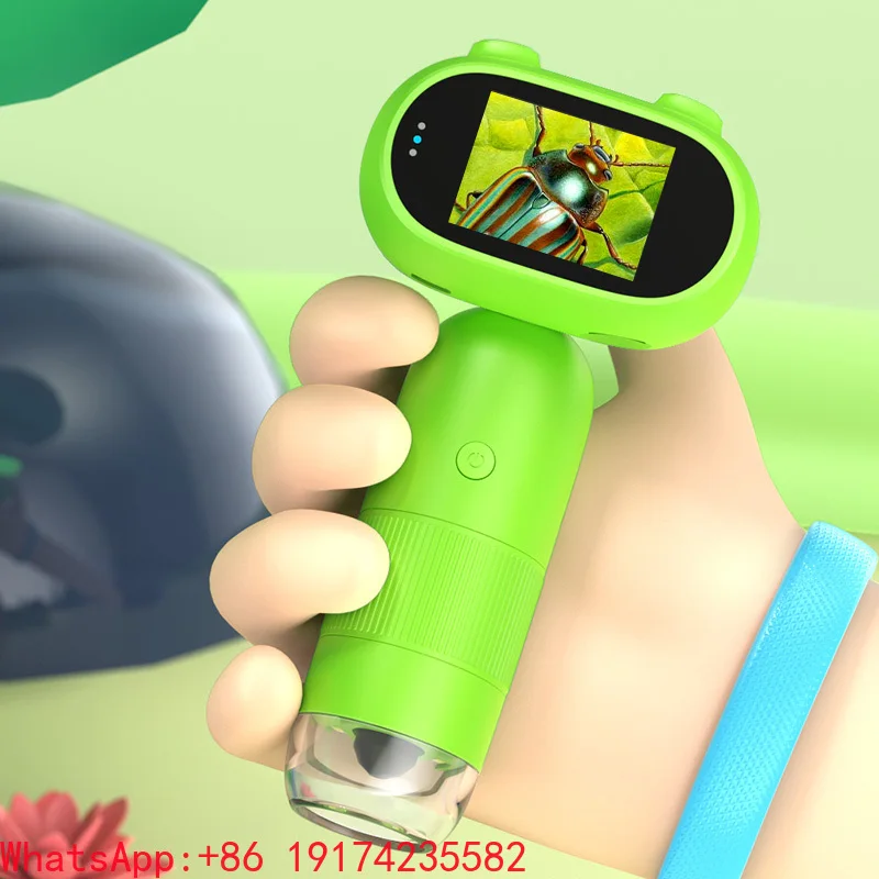 Children's Digital Handheld Microscope 2inch IPS Screen 1000X Zoom Portable Pocket Model CM4 For Kids & Adults