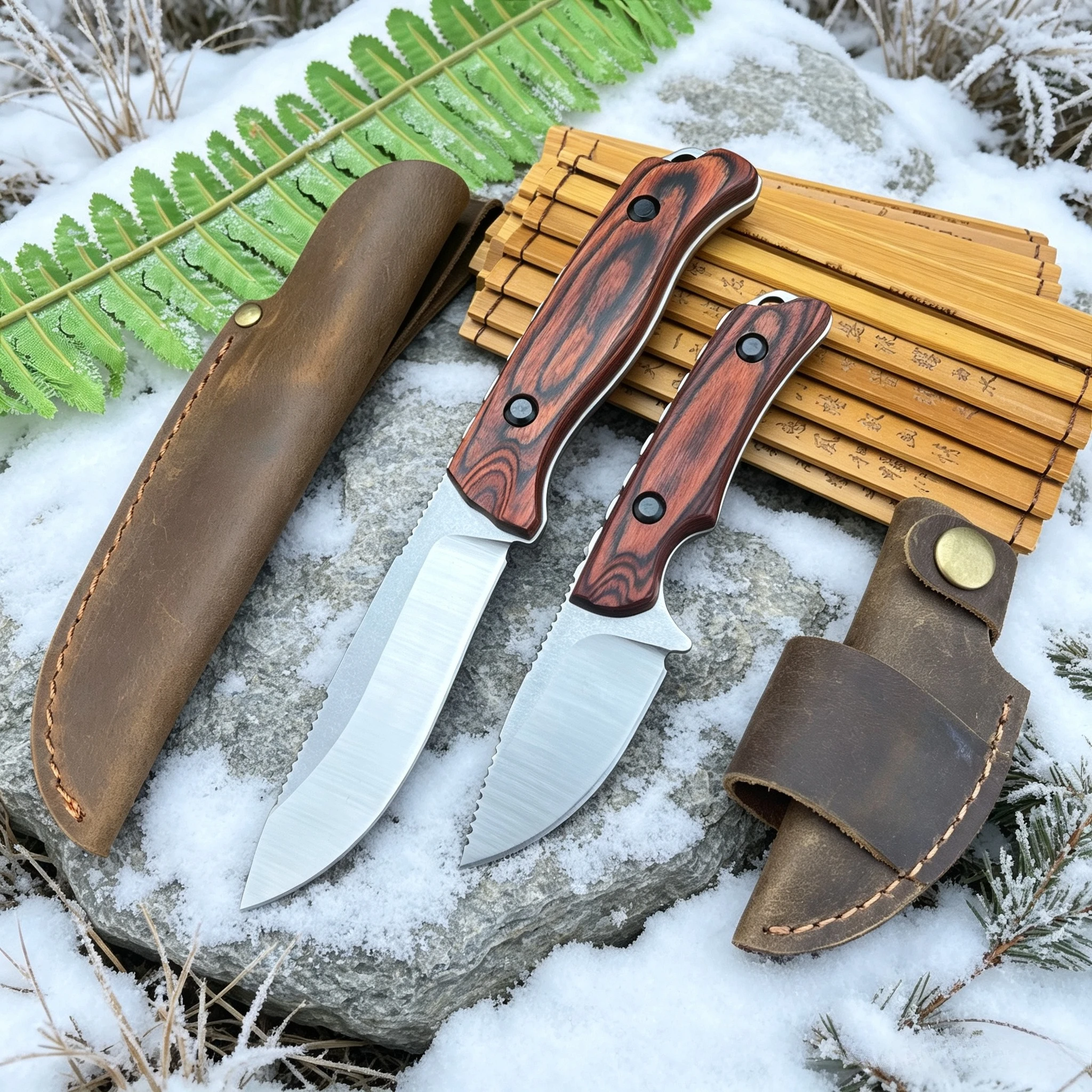 15002 Hidden Canyon 15017 Fixed Knife with CPM-S30V – Leather Sheath – Multi-Purpose Camping and Fishing Tool