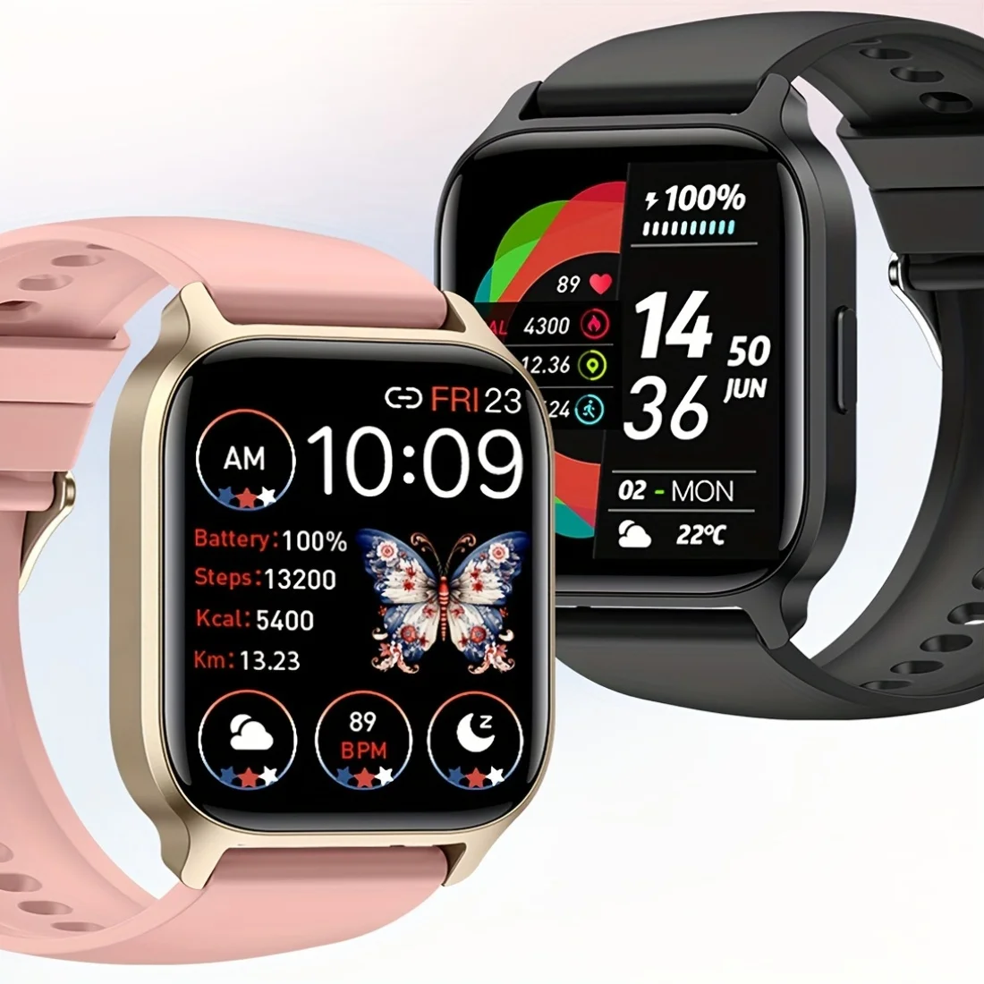 

1.85 Inch Smart Watch Heart Rate Oxygen Blood Pressure Sleep Monitoring Men Smartwatch For Android IOS Women Clock