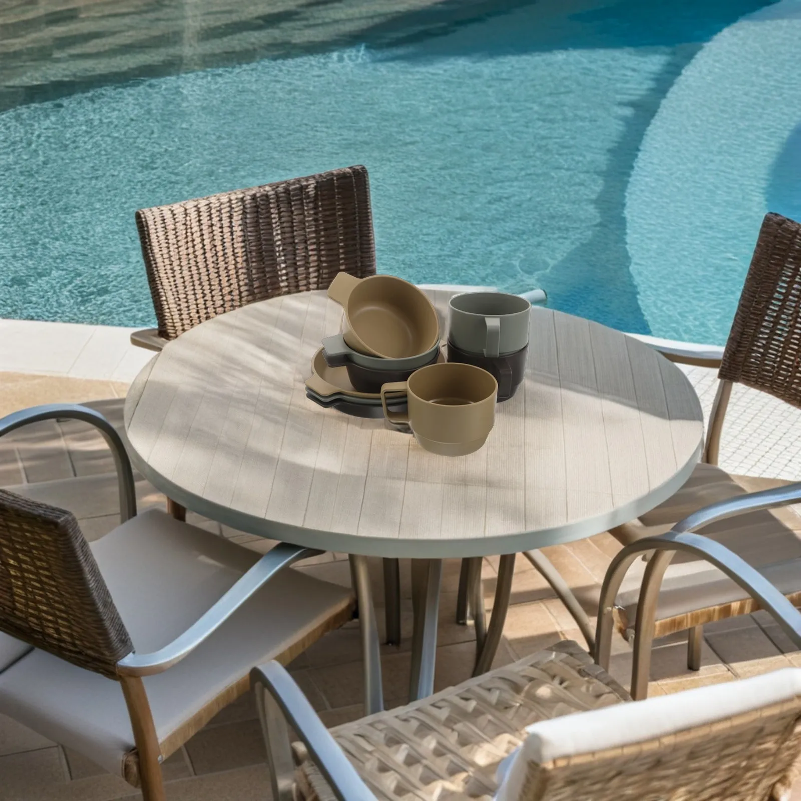 

Набор походной посуды из 9 предметов: пластиковые складные тарелки, миски, подносы, легкие кофейные кружки для кемпинга, пикника, барбекю, путешествий на прицепе