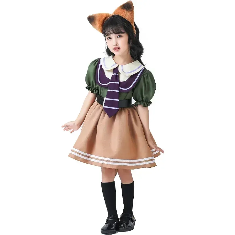 Цианиме Зоотопия Джуди Хоппс Ник Уайлд Косплей Костюм Платье Взрослых Детей Женщин Мультфильм Горничная Карнавал День Рождения Платье