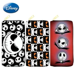 Disney Nightmare Before Christmas Zipper PU Wallet Jack Skellington Movie Figures MultiFunction Fashion Money Bag Men Women Gift