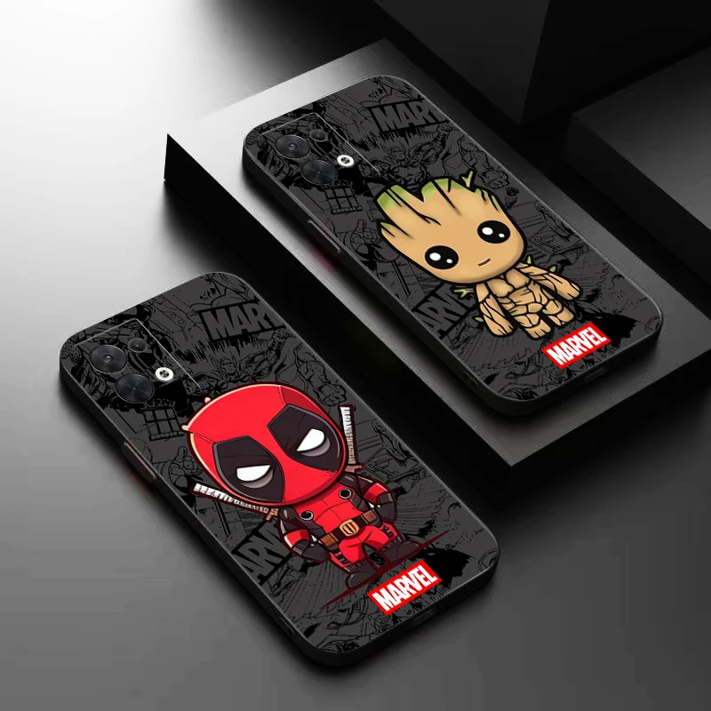 Deadpool Groot Marvel For OPPO Find X6 X5 X3 Pro Lite Neo OPPO Reno 9 8 7 Pro Lite 8T 8Z 7Z 5G Phone Case Cover Funda Cases