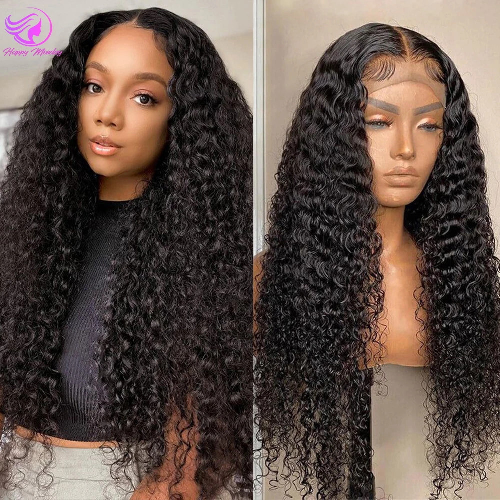 Deep Wave Lace Front Wigs Human Hair Pre Plucked 13x4 Hd Lace Frontal Wigs Brazilian Deep Wave Human Hair Wigs