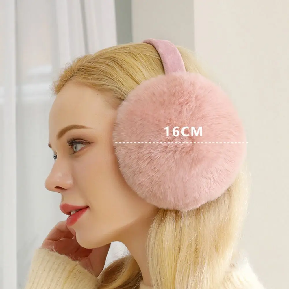 Fashion Plush Ear Warmer Collapsible Anti-Freeze Ear Muffs Keep Warm Thickening Ear Cover for Women Girls