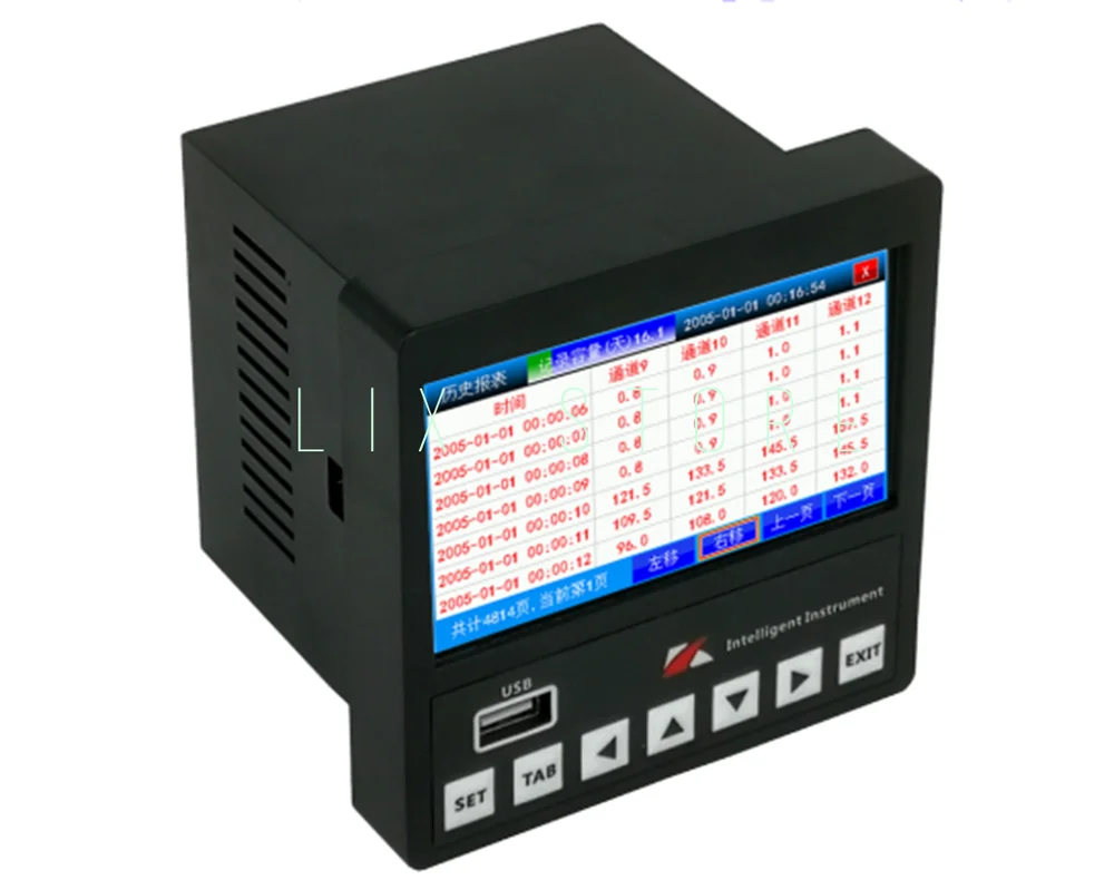 

12-channel USB paperless recorder temperature inspection instrument pressure