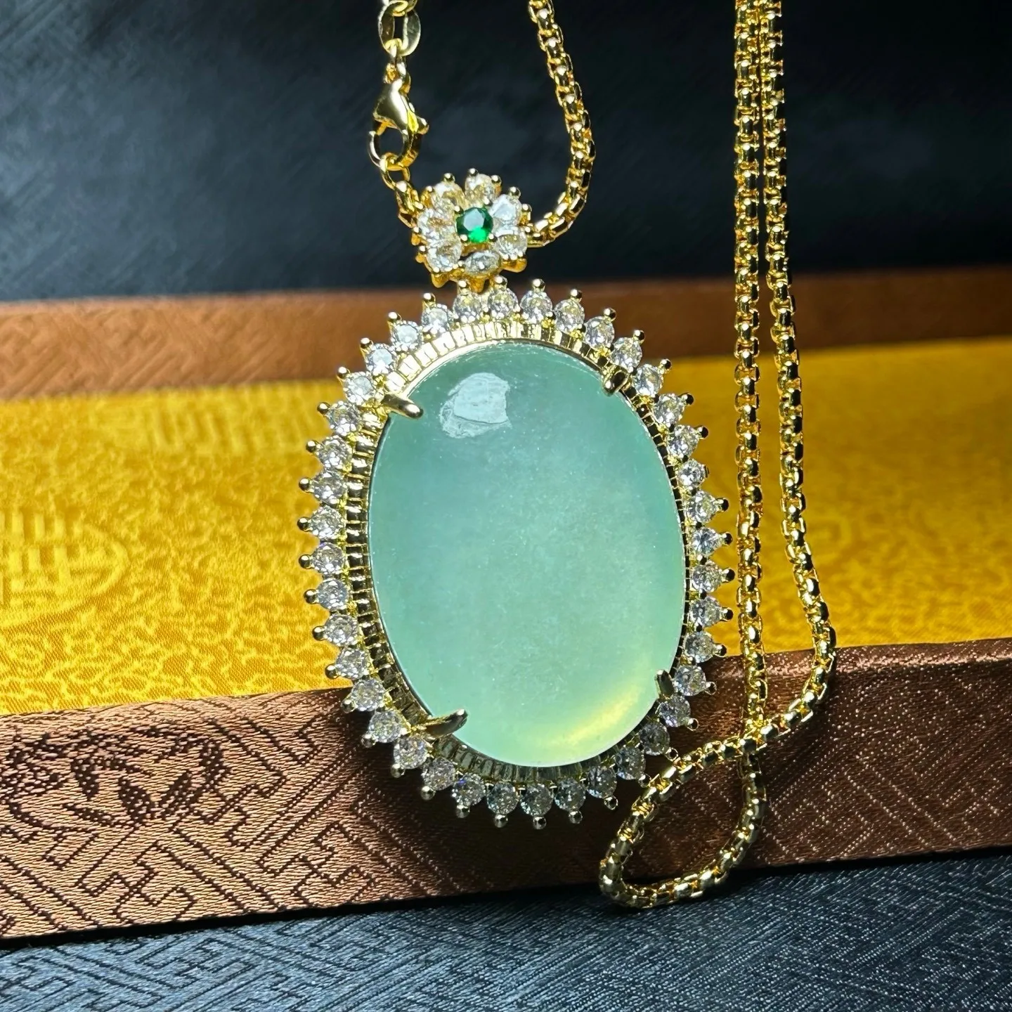 Real natural high Ice Green Jade Jadeite amulet Pendant&Necklaces