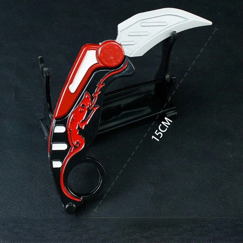 15 سنتيمتر/5.91in الجزرة أنيمي للطي مخلب سكين الانحناء سبيكة الحرفية المعادن الدعامة نموذج مجموعات اليدوية الحلي شاشة لسطح المكتب #2