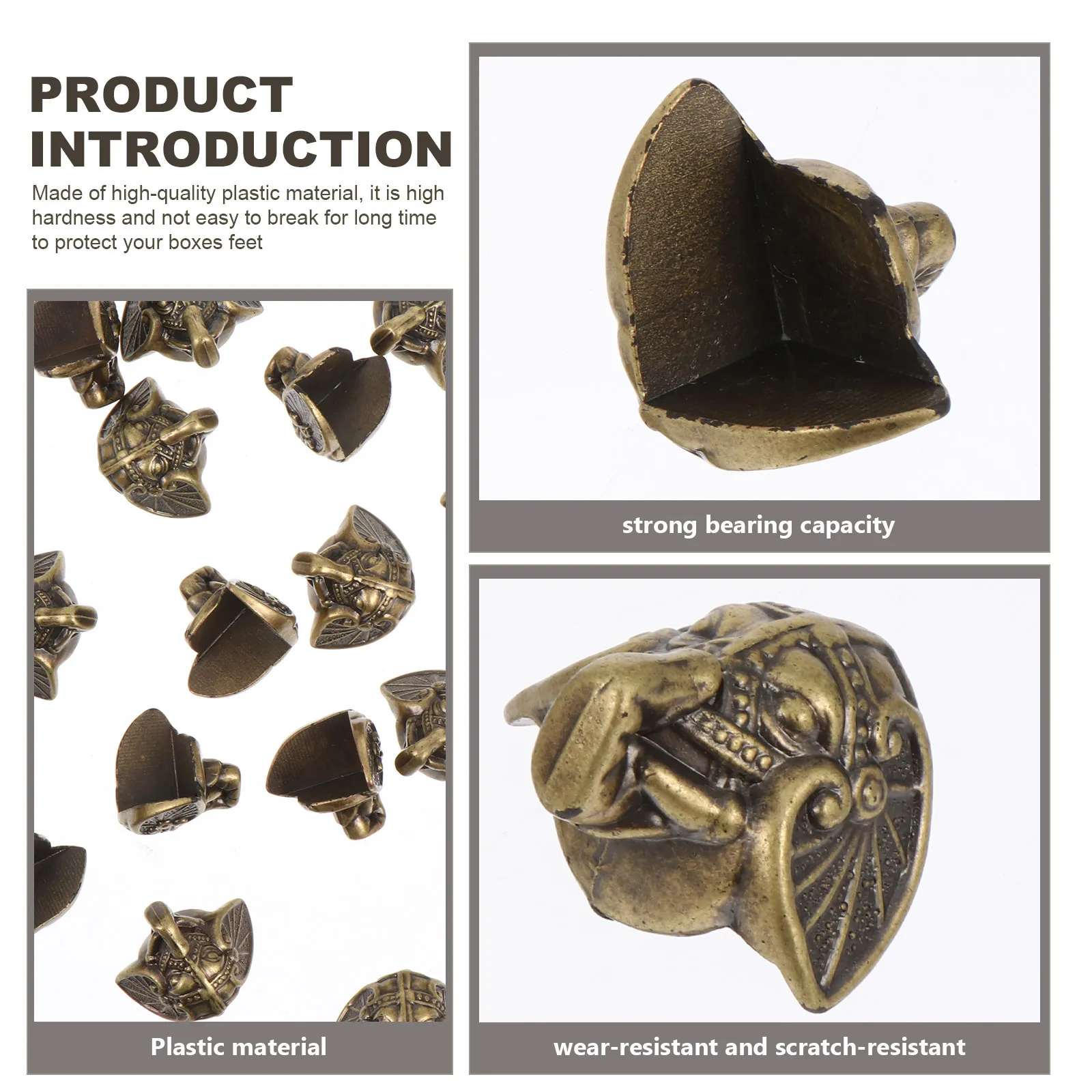 

20Pcs Vintage Furniture Accessories Elegant Protective Box Feet for Wooden Cases Wooden Case Legs Jewelry Box Legs