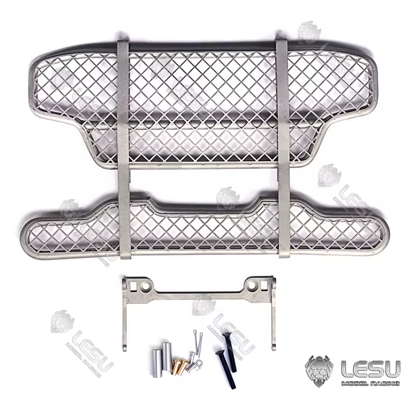 LESU RC 1/14 FH16 Metal Front Bumper Guard Bull Bar for Tamiya VOLVO Fh16 1/14 RC Tractor Truck Toys Accessories G-6249-A