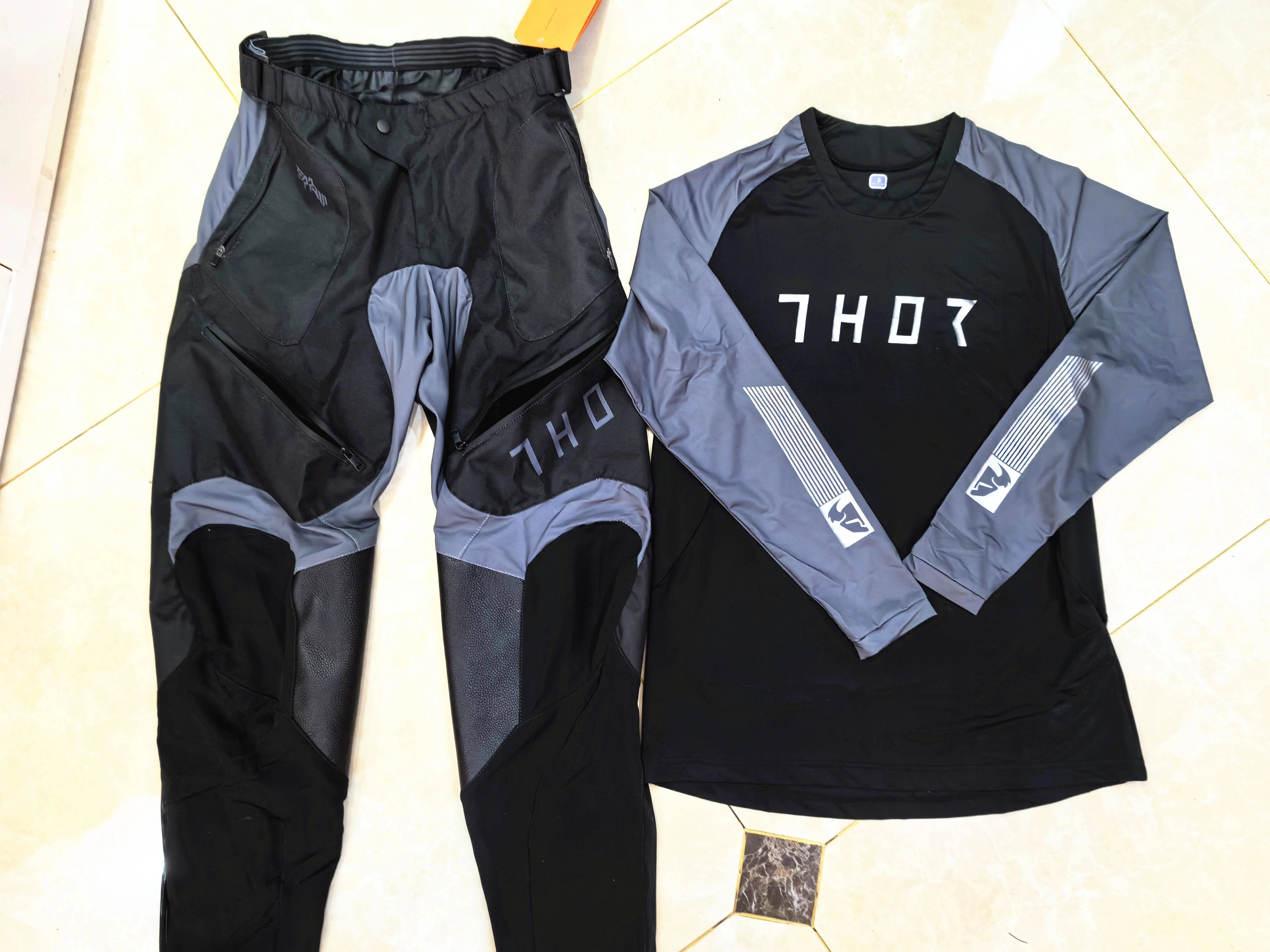 With Pocket 2024 Off Road Gear Set MX Jersey Set Dirt Bike Jersey And Pants atv Racing Clothing H