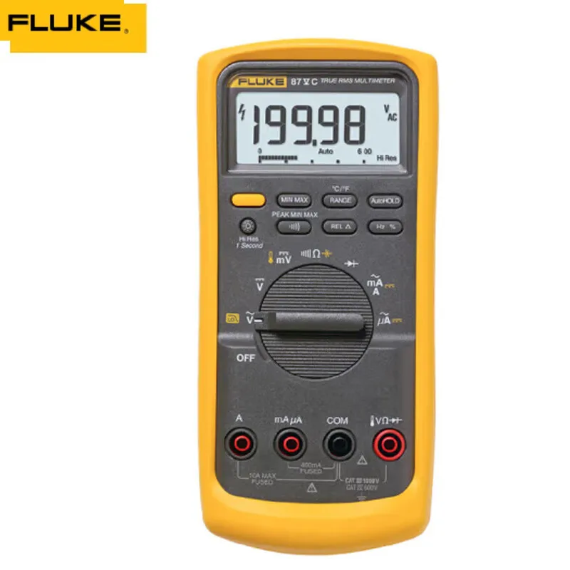 Fluke 87 V/C True RMS Digital Multimeter for Industrial Electrician Compact Size Model 87V MAX Professional Tool