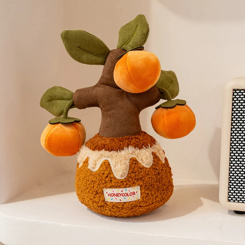 Brinquedo de planta em vaso de pelúcia dos desenhos animados adorável fruta flor folha de bordo plushies bonecas de pelúcia macias adorável decoração para casa presentes de aniversário