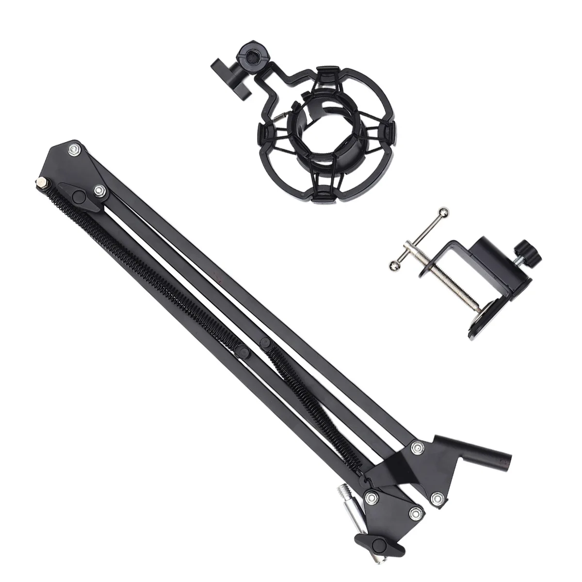 

1 set Microphone Stand Set Shockproof Bracket Suspension Arm Professional Holder Studio Recording Adjustable Desktop Mount