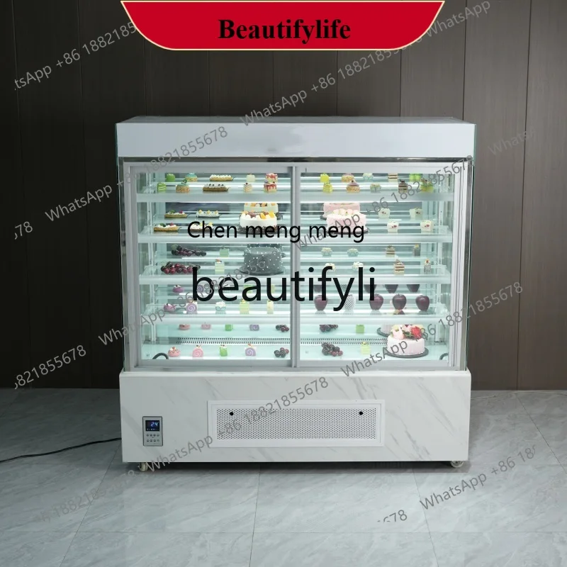 AB02  Vertical, front door fruit crisper, refrigerated display, right angle freezer