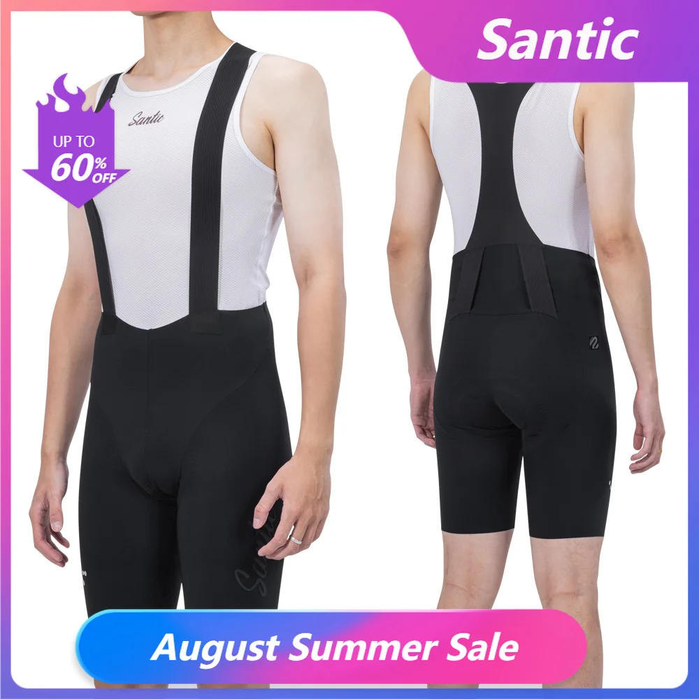 Santic Bermuda Ciclismo Bib Shorts Masculina Respirável