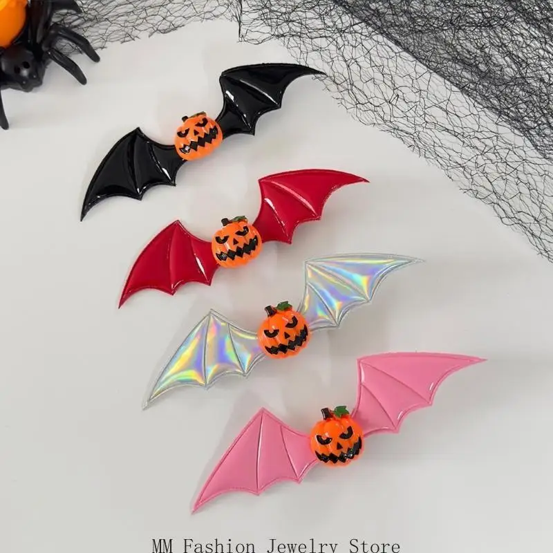 D0UB 1 قطعة إكسسوار شعر على شكل خفاش غامض خفيف الوزن من الراتنج مشبك شعر الهالوين #3