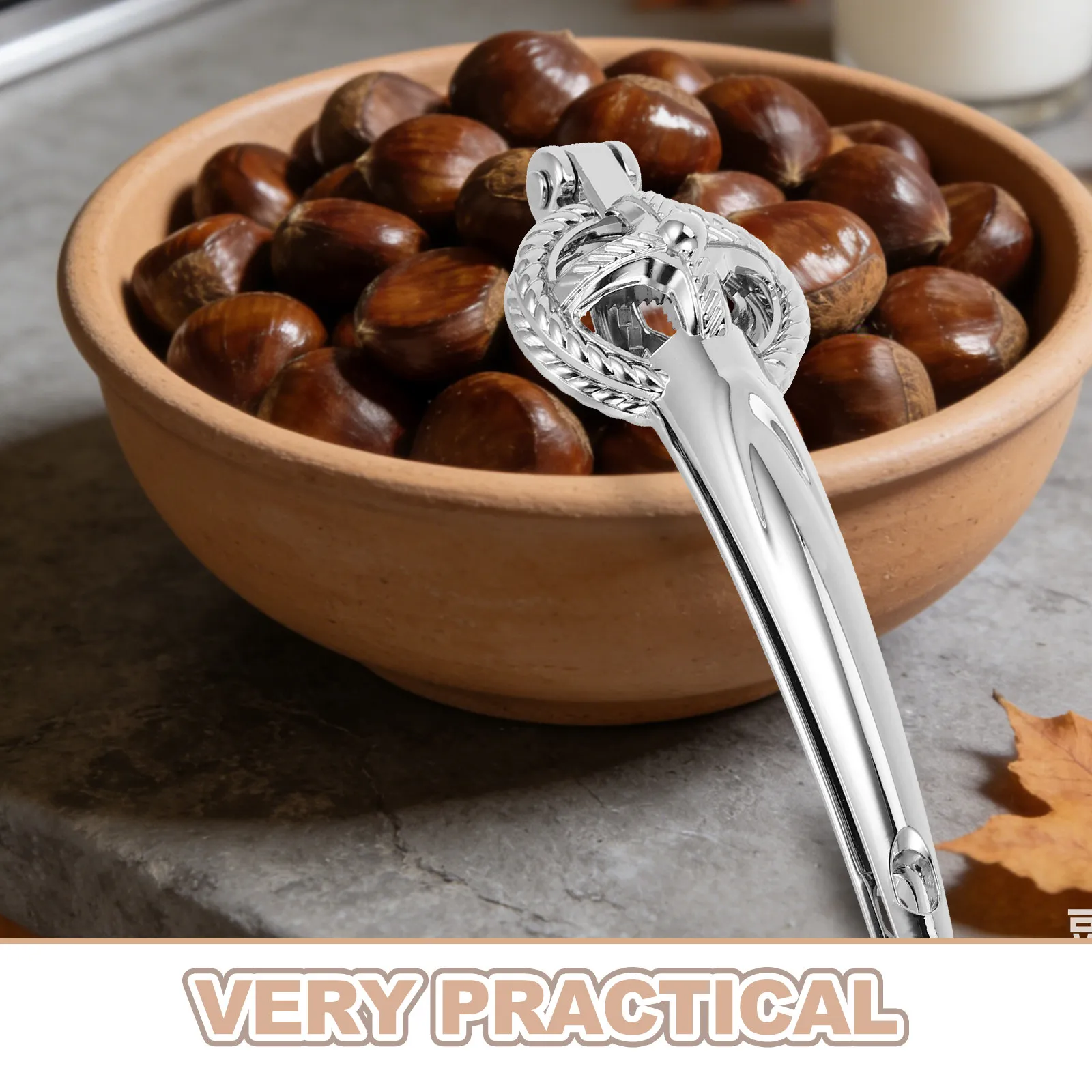 Nutcracker Chestnut Clip Heavy Duty Zinc Alloy Multifunctional Portable Chestnut Opener Tool Walnut Clip Pecan Pine Nut Opening