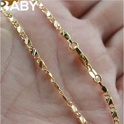 Exquisite Fashion 18K Gold Filled Necklace For Women Men Size 16-30 Inch Jewelry Chain Wholesale