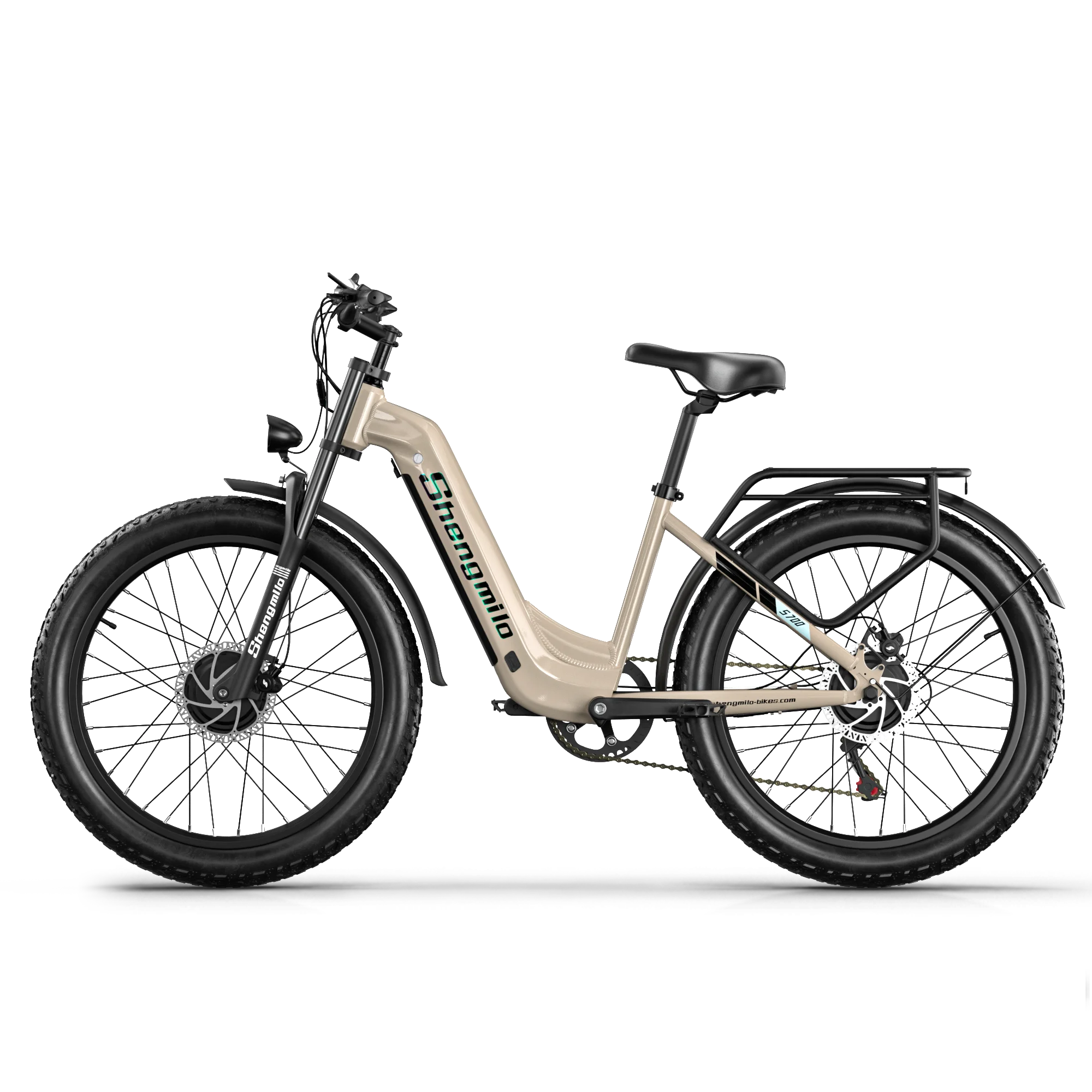 Shengmilo S700Pro Elektrische fiets, dubbele motoren 2000W, 48V 25Ah accu, 26x3,0 dikke banden, volwassen elektrische bergfiets off-road e-bike, snelheid 60 km/u, bereik 80 km, volledige