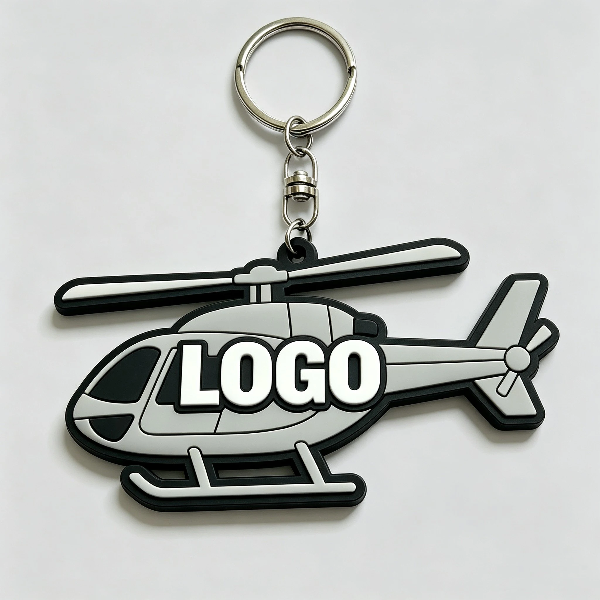 Rubber Keychain Ring Jet Tag Custom Logo Soft PVC Keychain Promotion 3d Custom Rubber Keychain