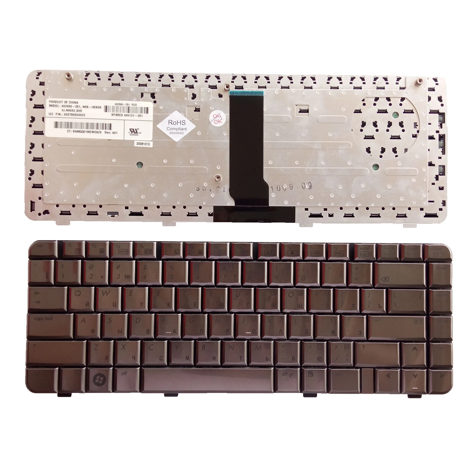 Bronze RU Factory wholesale laptop keyboard for HP Pavilion dv3000 dv3100 dv3500 dv3500t dv3600 dv3600t