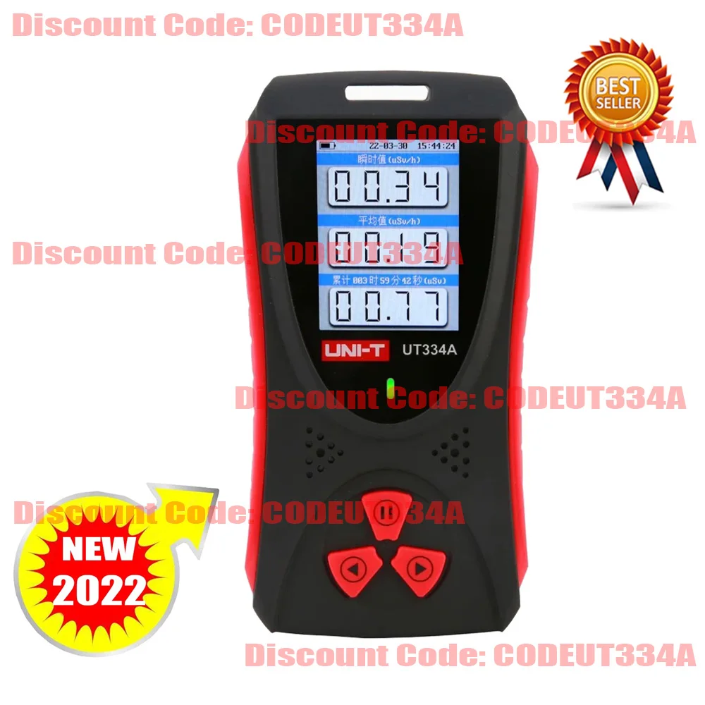 

UNI-T UT334A Geiger Counter Electromagnetic Radiation Detector Personal Dosimeter X-ray Beta Gamma Detection EMF Meter.