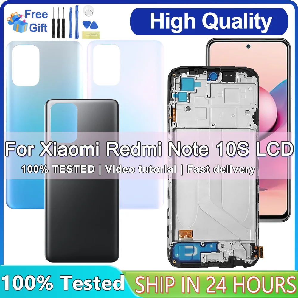 6,43 "LCD dla Xiaomi Redmi Note 10 4G wyświetlacz LCD ekran dotykowy Digitizer montaż wyświetlacza dla Redmi Note10S M2101K7AI M2101K7BG