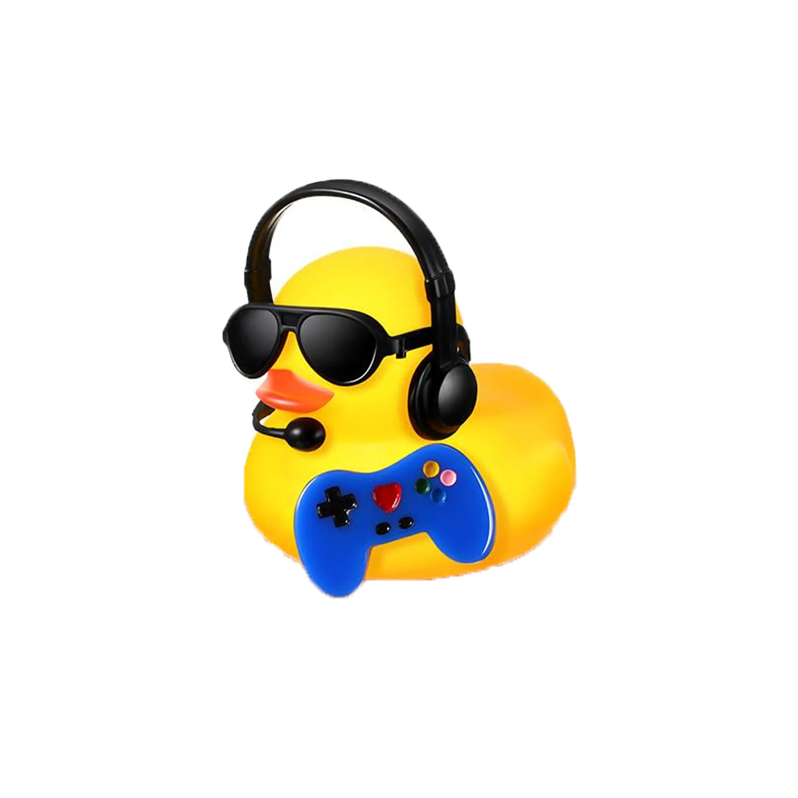 1 Set Video Game Party Favors Rubber Ducks with Mini Headset Glasses and Controllers Cute Rubber Ducks Accessories Toys
