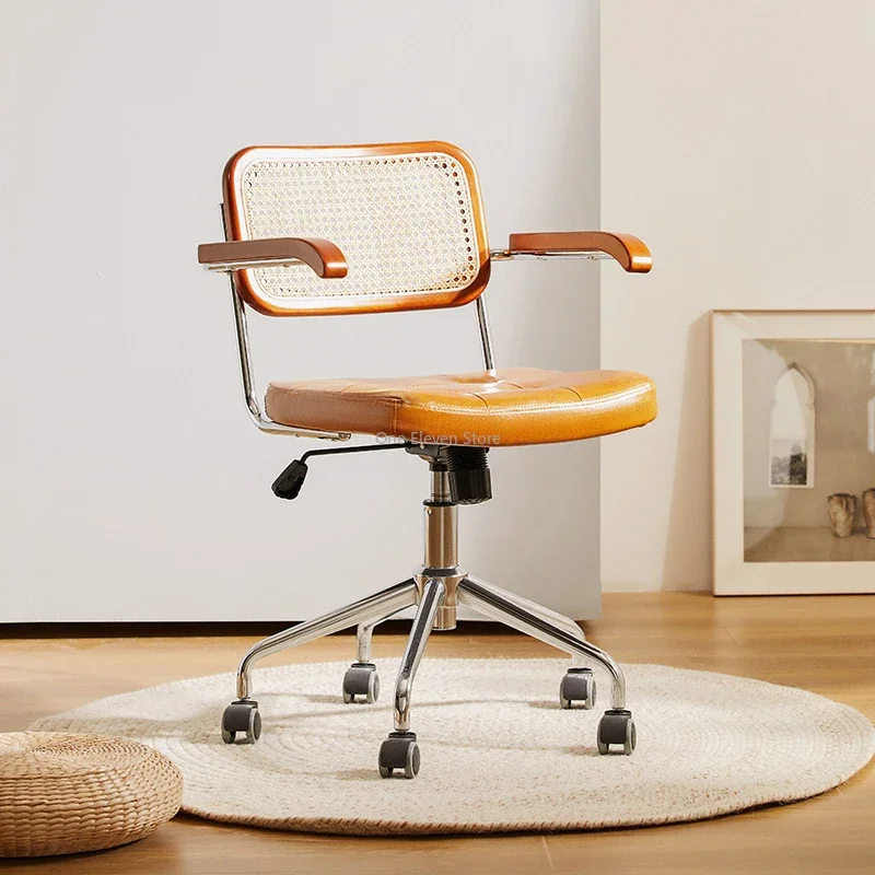 Silla de oficina relajante para dormitorio de estudiantes, comedor, reunión, sillón Individual relajante, Silla larga con sillín, Silla rodante para jugadores