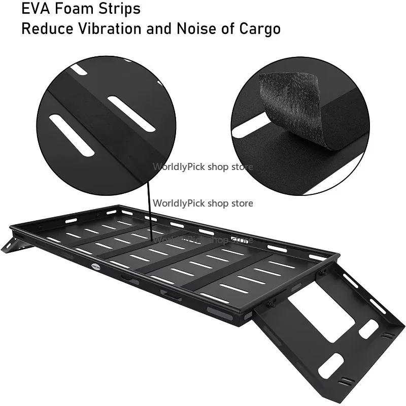 Задний багажник, лоток для корзины, внутренний багажник для хранения, 2007-2023, 4-дверный каска Jep Wrgler Unlimted