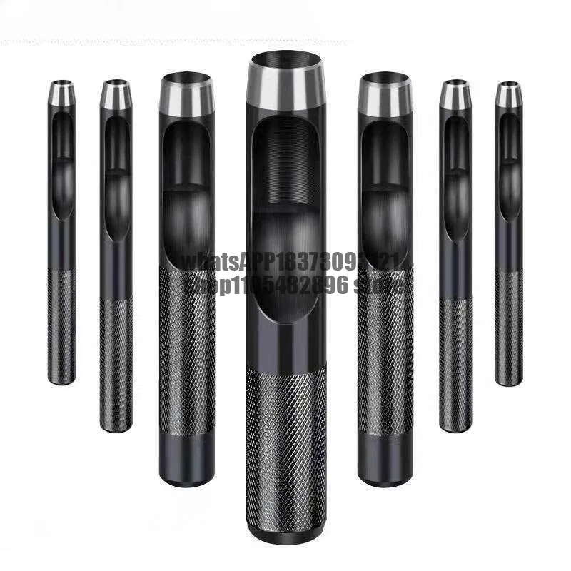 Professional belt , black high carbon steel, air eye punch, shiitake mushroom punching tool, round steel punching leather.