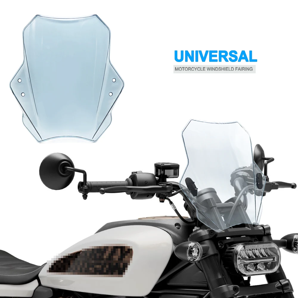 

Universal Motorcycle Windscreen Windshield Covers Deflector FOR Bonneville T100/120 Black/Bobber the Scrambler 1200XC/ XE 2022