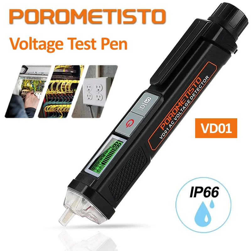 Detector de Tensão sem Contato Caneta de Teste Smart Breakpoint Finder Caneta Elétrica Impermeável ac 121000v Porometisto-vd01