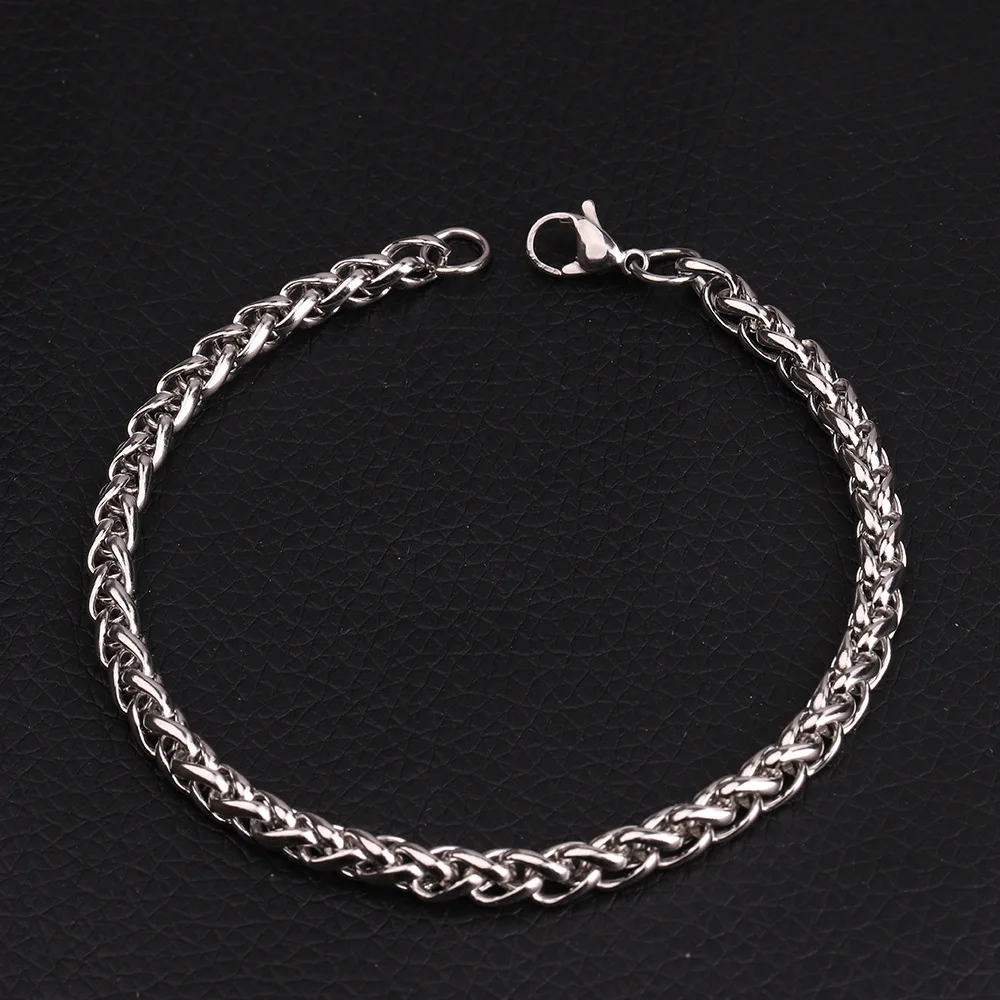 3 5 7 MM Hip Hop Stainless Steel Dragon Bracelet Simple Men Titanium Steel Bracelet Fashion Jewelry Trend Accessories Gift