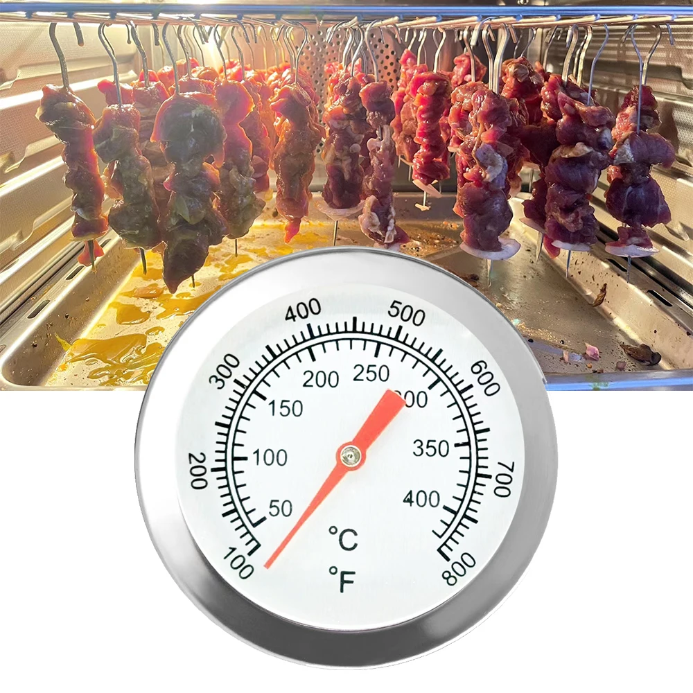 52mm Oven Thermometer Barbecue Smoker Grill Temperature Gauge Meter BBQ Meat Thermometer Cooking 50-400/50-500 Degrees Celsius