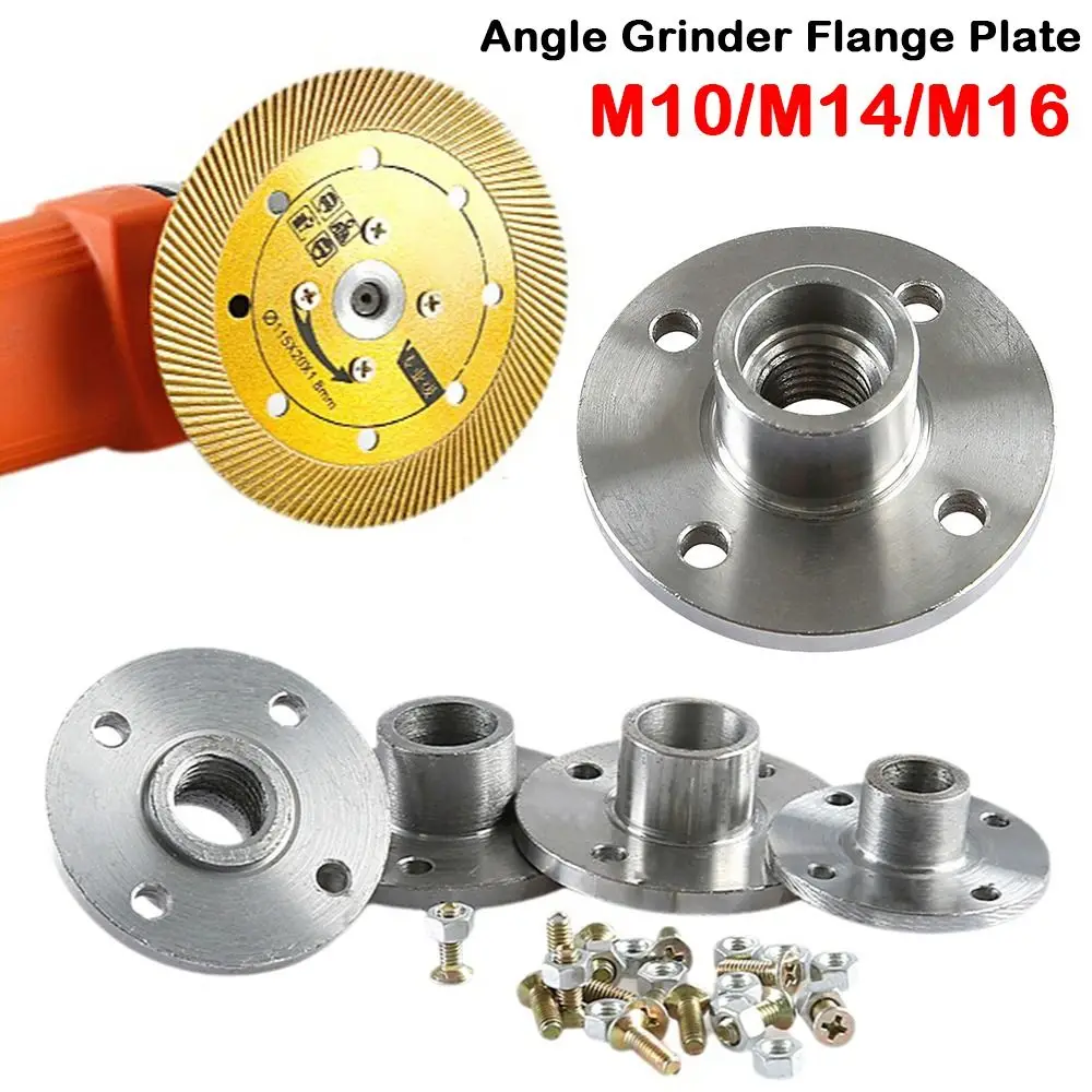 M10/M14/M16 Angle Grinder Flange Plate Round Plate Metal Grinder Disc Backing Plate Disc Positioning Cutting Disc Mounting