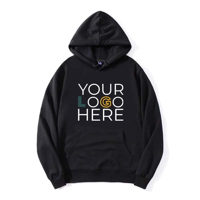 DIY Custom Your Brand LOGO Männer Frauen Casual Hoodie Top Einfarbig Pullover Straße Persönlichkeit Sweatshirt Angepasst Geschenke – Detail 2