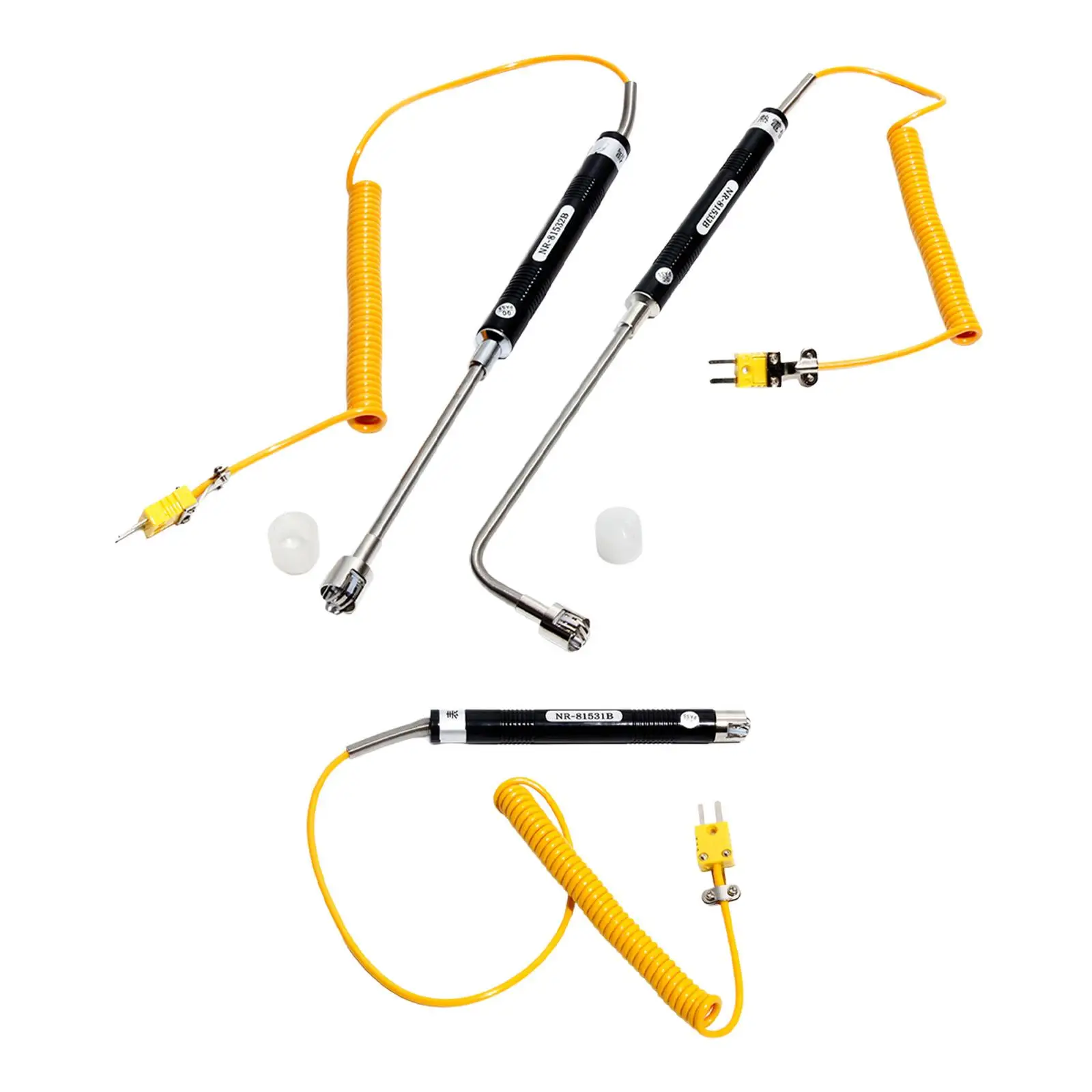 Sonda termopar tipo K, instrumento de análise de medição de cabeça curvada resistente de resposta rápida Φ 15mm para óleo interno líquido ao ar livre